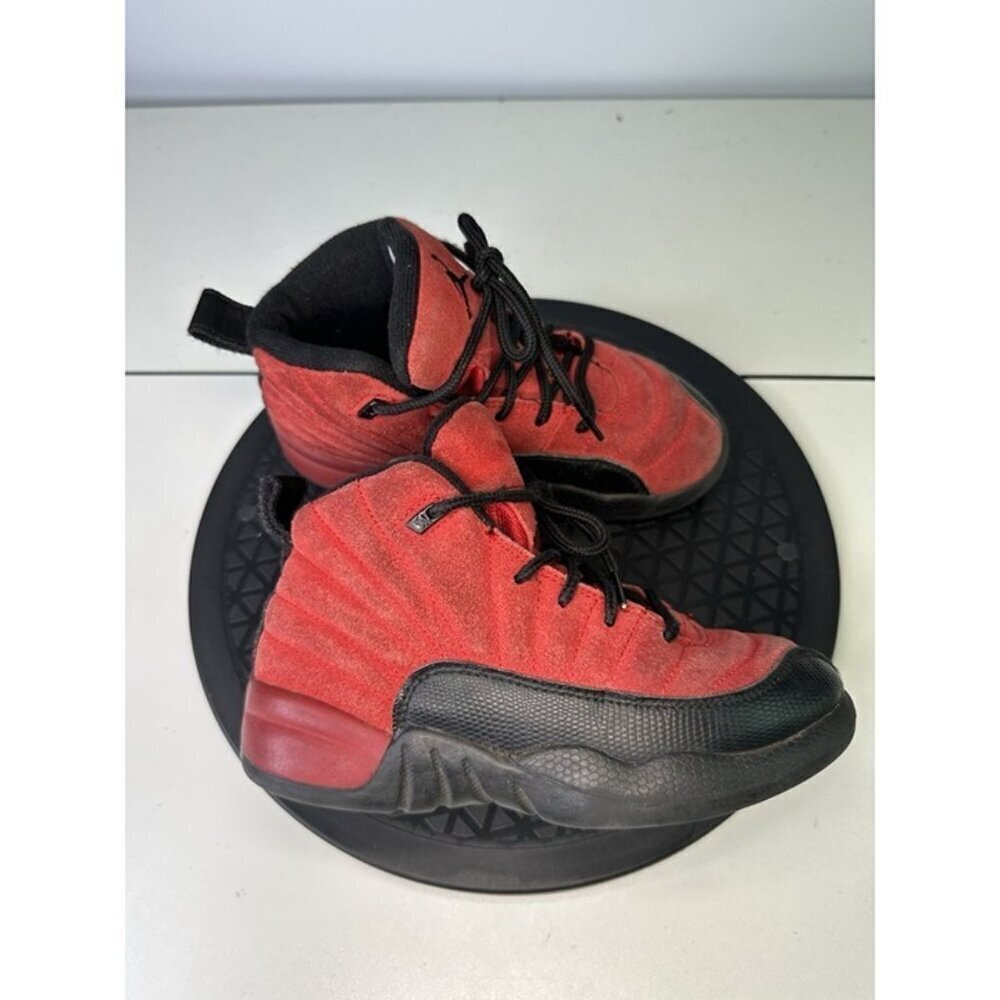 Youth Nike Jordan 12 Reverse Flu Game Retro Basketball Shoes 151186 602 Sz 13C